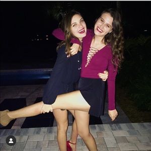 Express Maroon Bodysuit